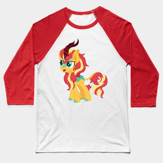 Sunset Shimmer kirin Baseball T-Shirt by CloudyGlow